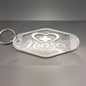 Vintage Style Clear Nurse Keychain